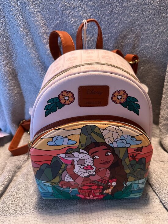 Loungefly Disney Moana & Friends Stained Glass Mini Backpack display picture 1